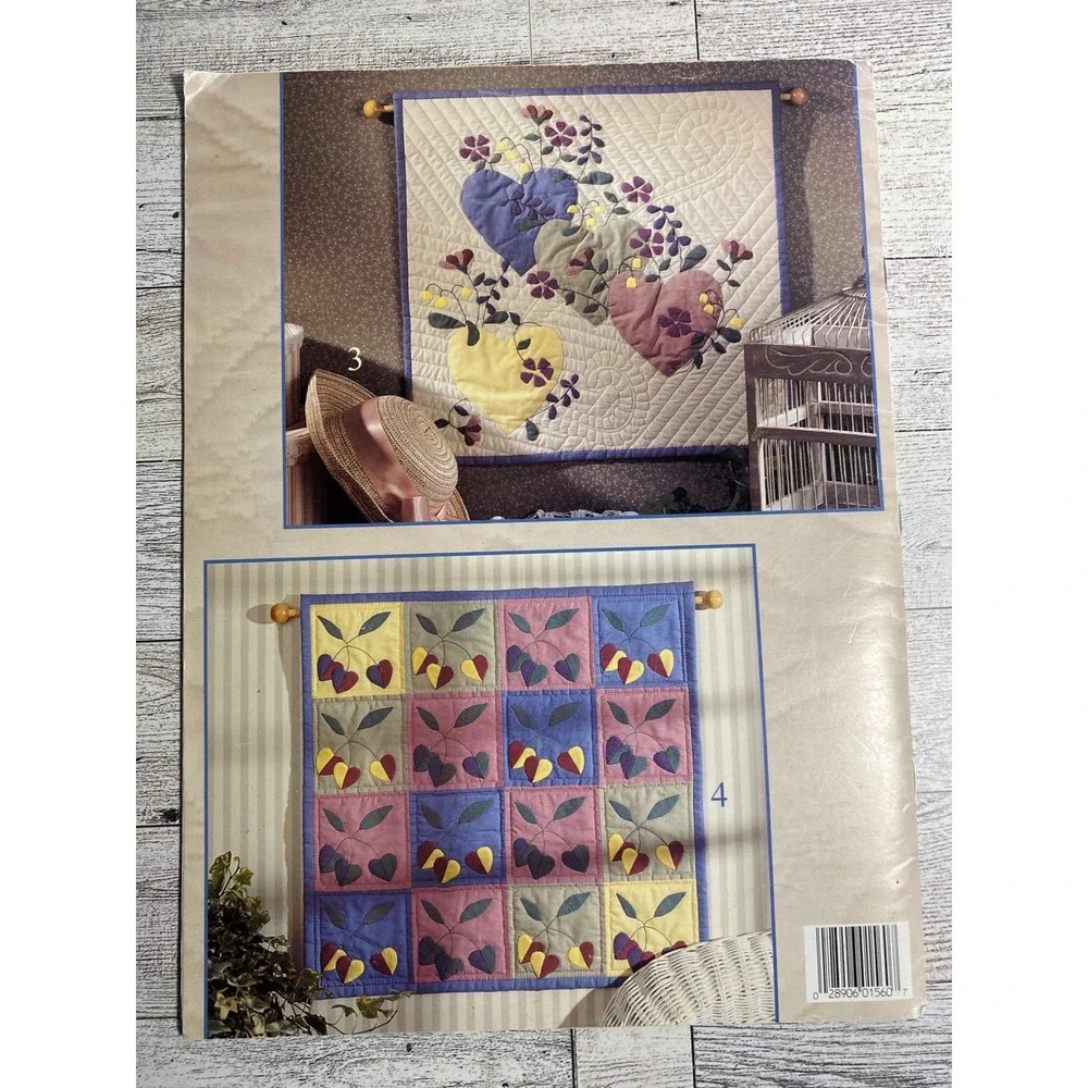 Hearts To Quilt‎ Carol Armstrong 1994 Leisure Arts Leaflet 1560 Wall Hangings